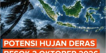 BMKG Ingatkan 12 Propinsi Sabtu 3 Oktober Berpotensi Hujan Sangat Lebat, Kalsel-Kalteng…?